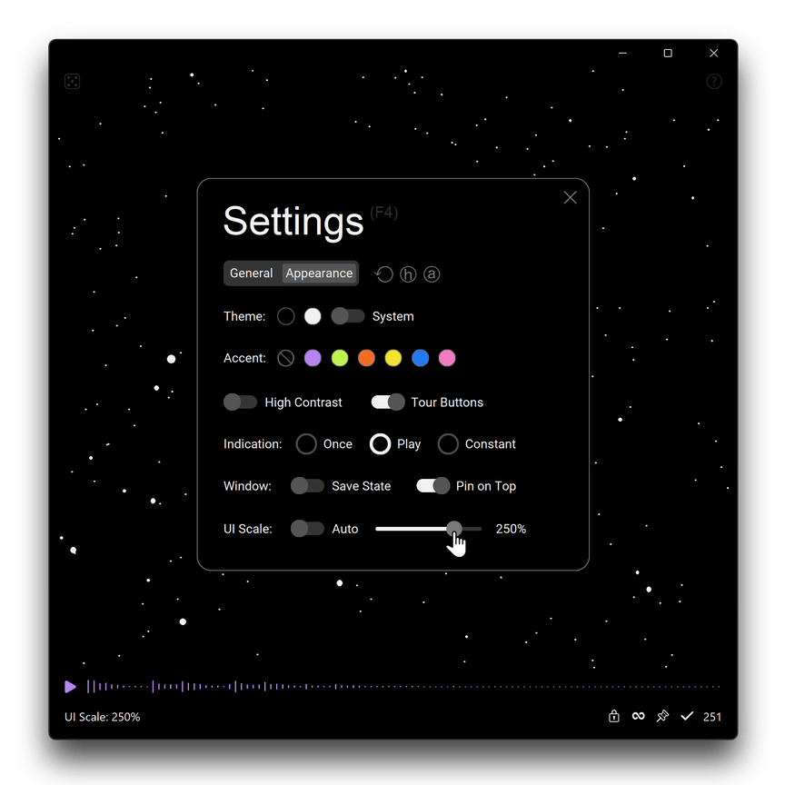 Orion Appearance Settings